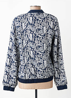 Veste casual fermeture zippée sur le devant bleu TBS femme