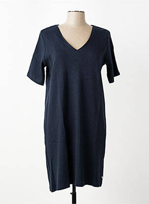 Robe mi-longue manches courtes manches courtes bleu TBS femme