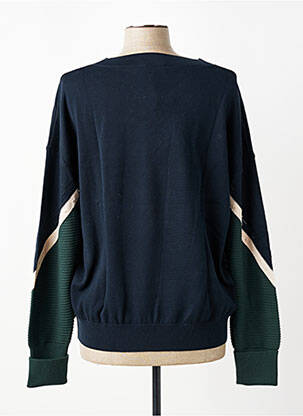 Pull col v manches longues bleu TBS femme