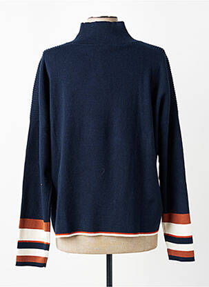 Pull col roulé manches longues manches longues bleu TBS femme