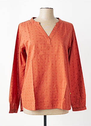 Blouse manches longues manches longues orange TBS femme