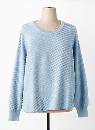 Pull col rond manches longues bleu TBS femme