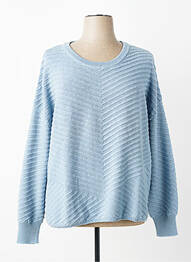 Pull col rond manches longues bleu TBS femme