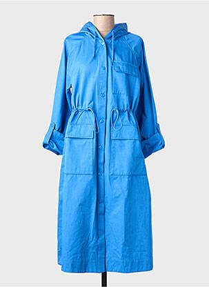 Parka manches longues a capuche bleu ZILCH femme