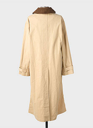 Trench tissage popeline sans capuche beige YERSE femme
