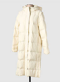 Doudoune poches a capuche beige INDI & COLD femme