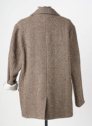 Manteau court coupe droite sans capuche marron HARTFORD femme