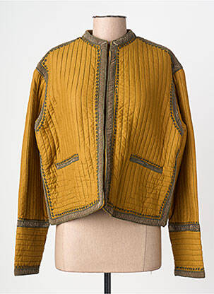 Veste casual col rond jaune MKT STUDIO femme