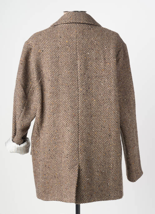 Manteau court coupe droite sans capuche marron HARTFORD femme