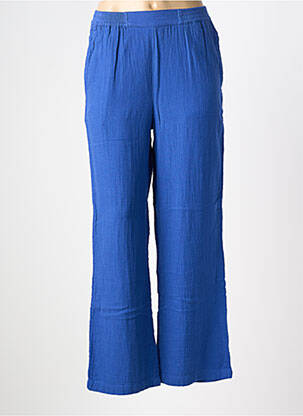 Pantalon droit taille élastique bleu ZILCH femme