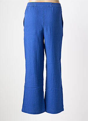 Pantalon droit taille élastique bleu ZILCH femme
