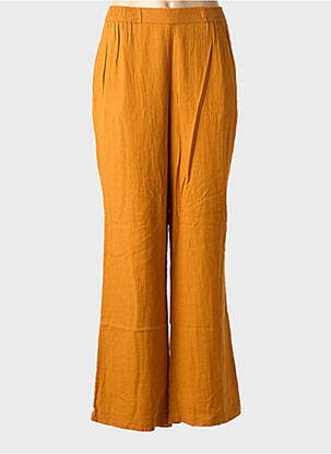 Pantalon droit taille élastique jaune ZILCH femme
