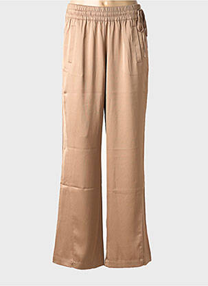 Pantalon flare taille élastique beige YAYA femme