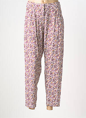 Pantalon 7/8 taille élastique violet INDI & COLD femme