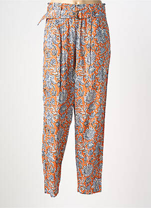 Pantalon droit taille élastique orange YERSE femme