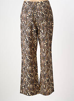 Pantalon droit fermeture zippée sous rabat boutonné beige MKT STUDIO femme