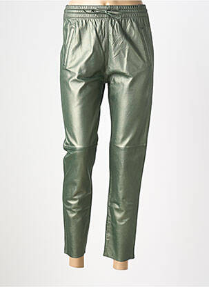 Pantalon slim taille élastique vert OAKWOOD femme