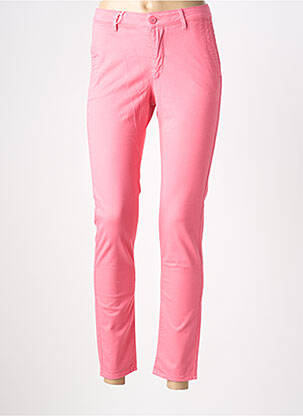 Pantalon slim poches rose HAPPY femme