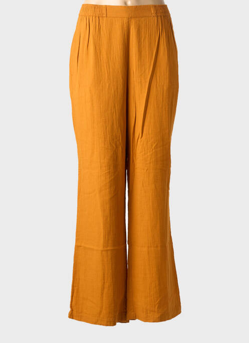 Pantalon droit taille élastique jaune ZILCH femme