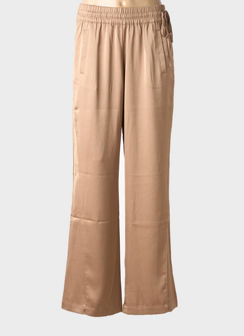 Pantalon flare taille élastique beige YAYA femme