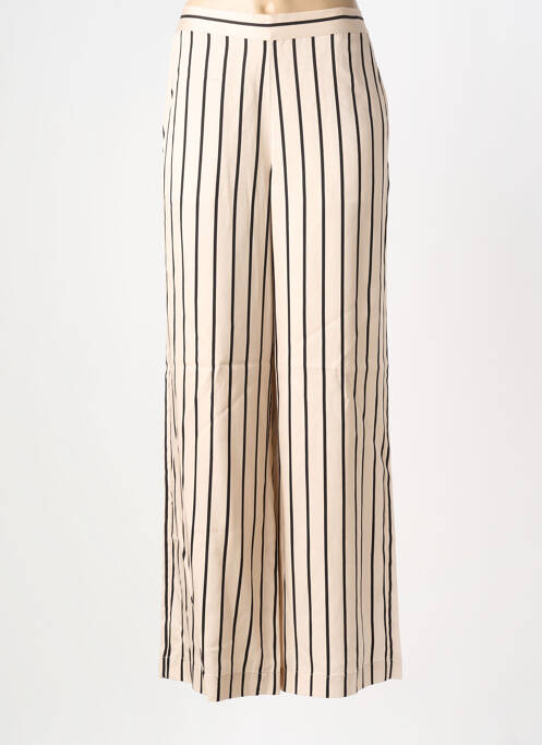 Pantalon droit taille élastique beige YERSE femme