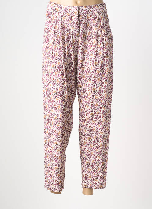 Pantalon 7/8 taille élastique violet INDI & COLD femme