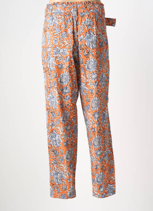 Pantalon droit taille élastique orange YERSE femme