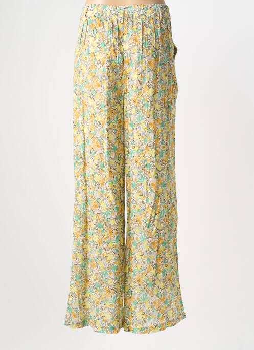 Pantalon flare taille élastique jaune INDI & COLD femme