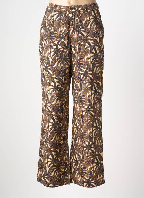 Pantalon droit fermeture zippée sous rabat boutonné beige MKT STUDIO femme