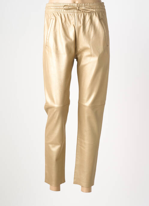 Pantalon slim taille élastique or OAKWOOD femme