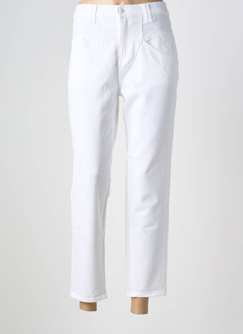 Jeans coupe droite stretch taille normale blanc FIVE femme