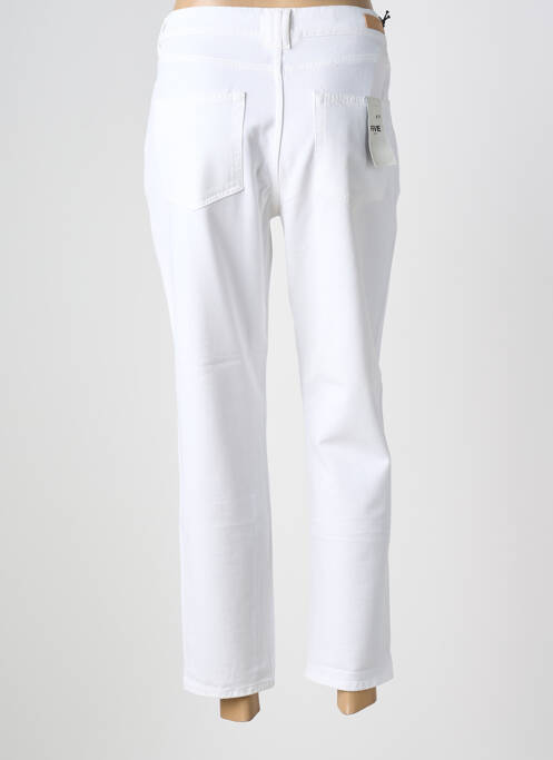 Jeans coupe droite stretch taille normale blanc FIVE femme