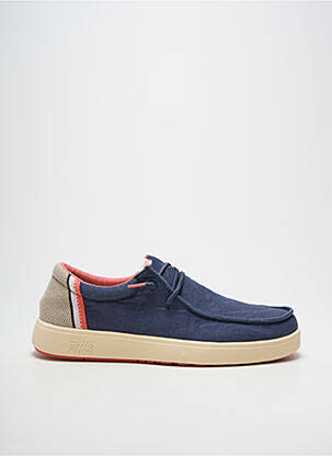 Baskets fermeture elastique bout rond bleu PITAS homme