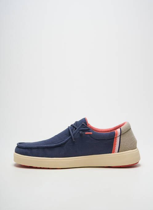 Baskets fermeture elastique bout rond bleu PITAS homme