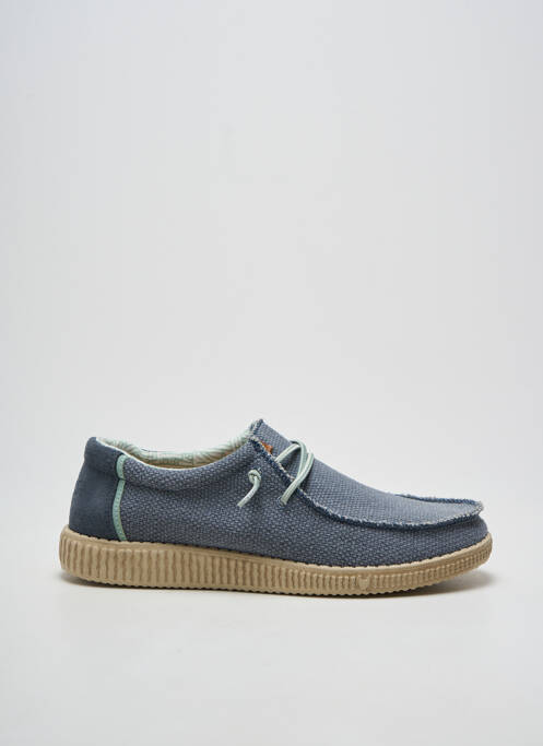 Baskets fermeture elastique bout rond bleu PITAS homme