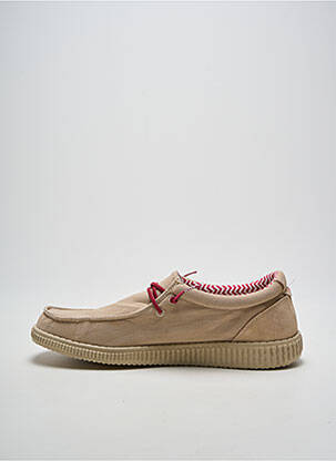 Baskets fermeture elastique bout rond beige PITAS homme