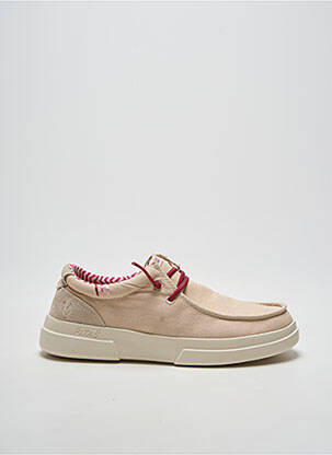Baskets fermeture elastique talon plat jusqu'à 3cm beige PITAS femme