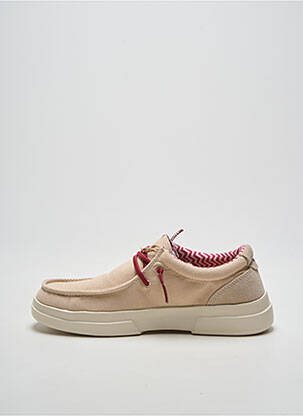 Baskets fermeture elastique talon plat jusqu'à 3cm beige PITAS femme