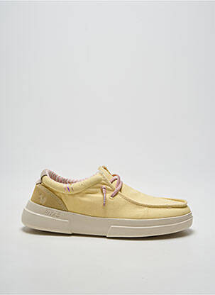 Baskets fermeture elastique talon plat jusqu'à 3cm jaune PITAS femme