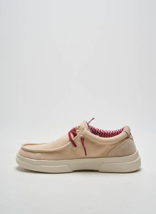 Baskets fermeture elastique talon plat jusqu'à 3cm beige PITAS femme