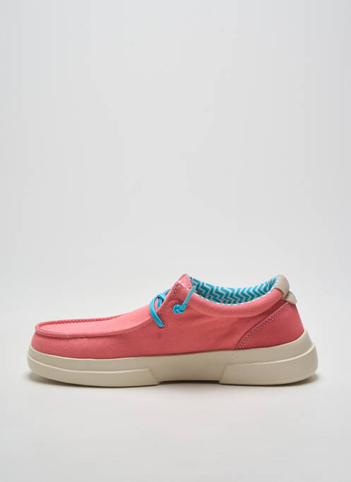 Baskets fermeture elastique talon plat jusqu'à 3cm rose PITAS femme