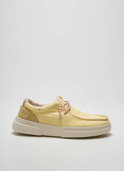 Baskets fermeture elastique talon plat jusqu'à 3cm jaune PITAS femme