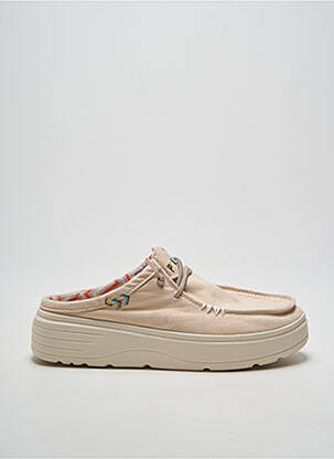 Mules/sabots talon de 4 à 6cm beige PITAS femme