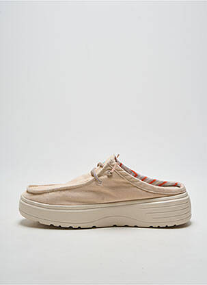 Mules/sabots talon de 4 à 6cm beige PITAS femme