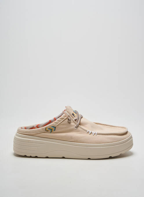 Mules/sabots talon de 4 à 6cm beige PITAS femme