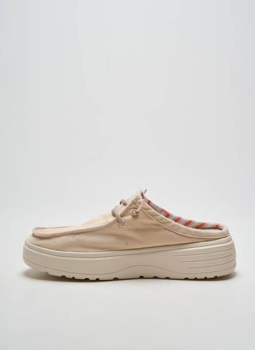 Mules/sabots talon de 4 à 6cm beige PITAS femme