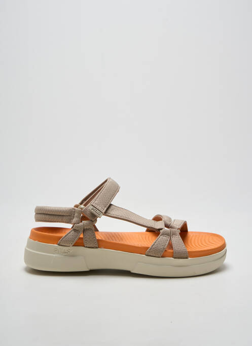 Sandales/nu pieds bout ouvert talon de 4 à 6cm gris PITAS femme