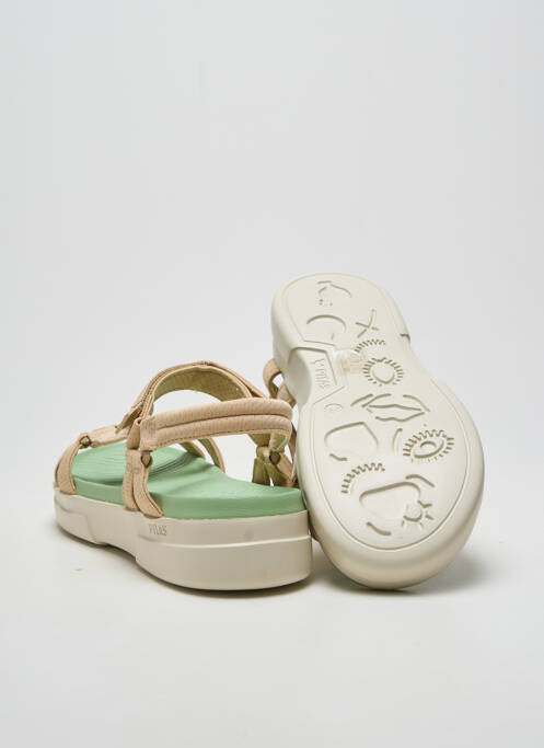 Sandales/nu pieds bout ouvert talon de 4 à 6cm beige PITAS femme