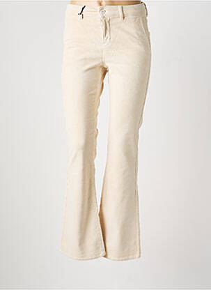 Pantalon flare stretch taille normale beige HAPPY femme