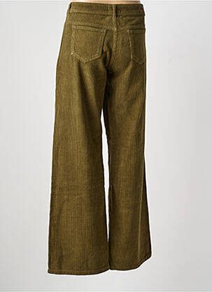 Pantalon large fermeture zippée sous rabat boutonné taille normale vert FREEMAN T.PORTER femme